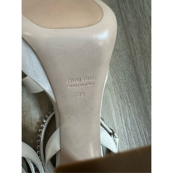 Miu Miu Block Heel Platform Sandals Size 39 (9) $1220 - Picture 12 of 16